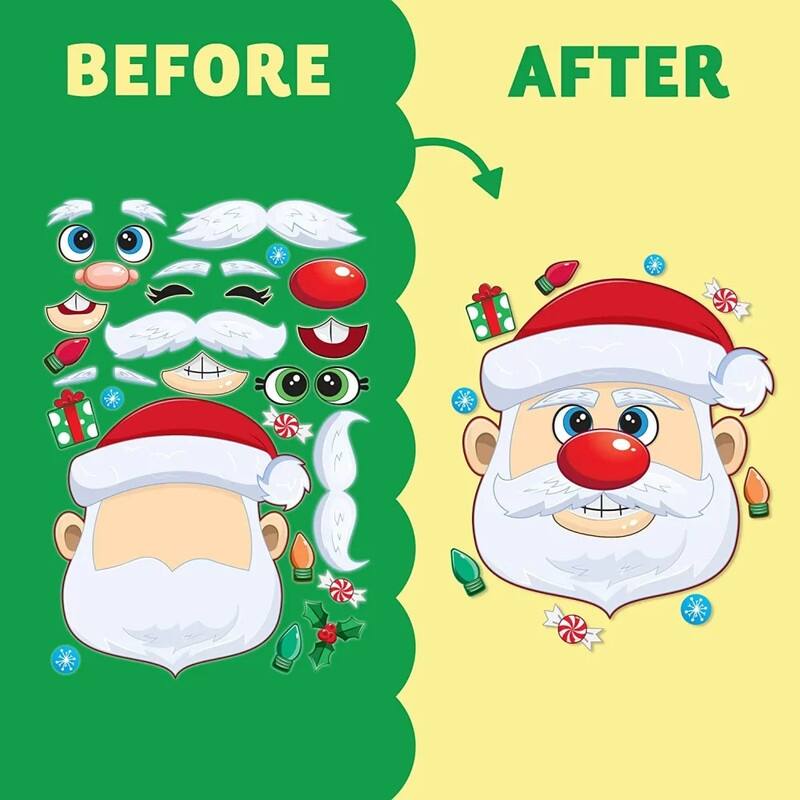 Christmas Theme Mix & Match Stickers - 24 Pieces - Multicolor