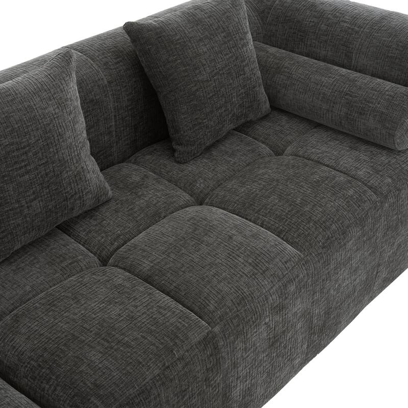 101.2" Chenille Modular Sectional Sofa with Deep Seating, Free-Combined Design and High-Density Foam Construction
