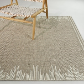 Deco Border Rug Merieme Art Deco Border Modern Indoor/ Outdoor Area Rug - Bed Bath ...