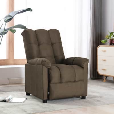 vidaXL Recliner Brown Fabric - 29.1" x 39" x 40.2"