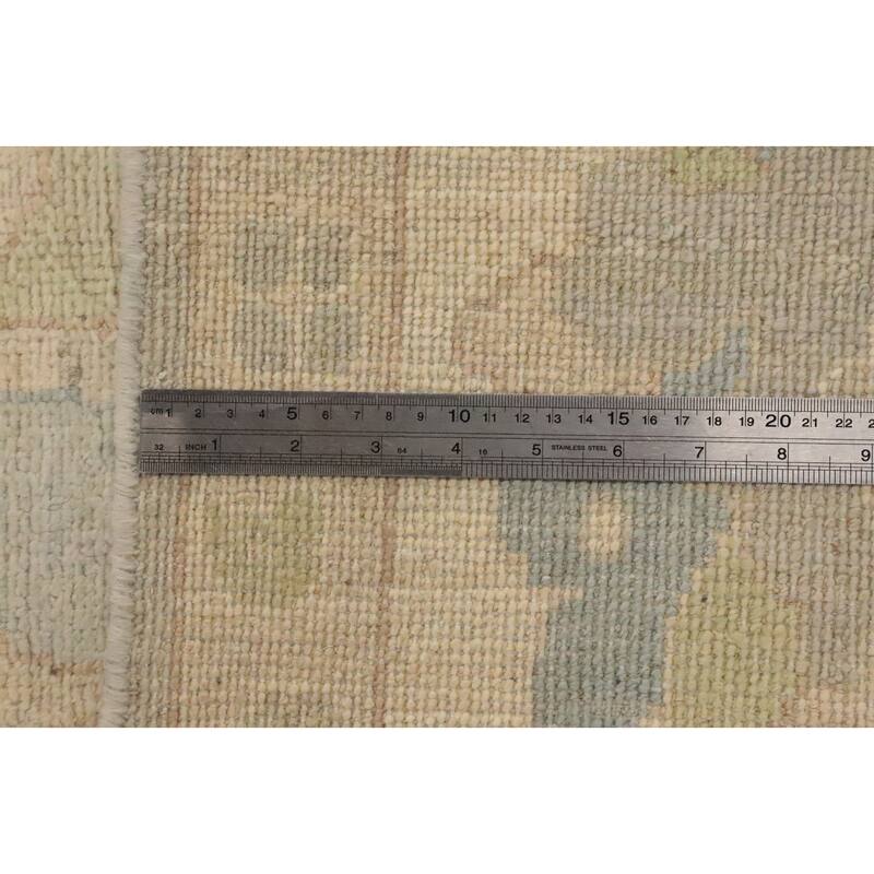 Hand Knotted Oriental 100% Wool Carpet Transitional All-Over Greys & Charcoal Oushak Area Rug - 10' 0'' X 8' 0''