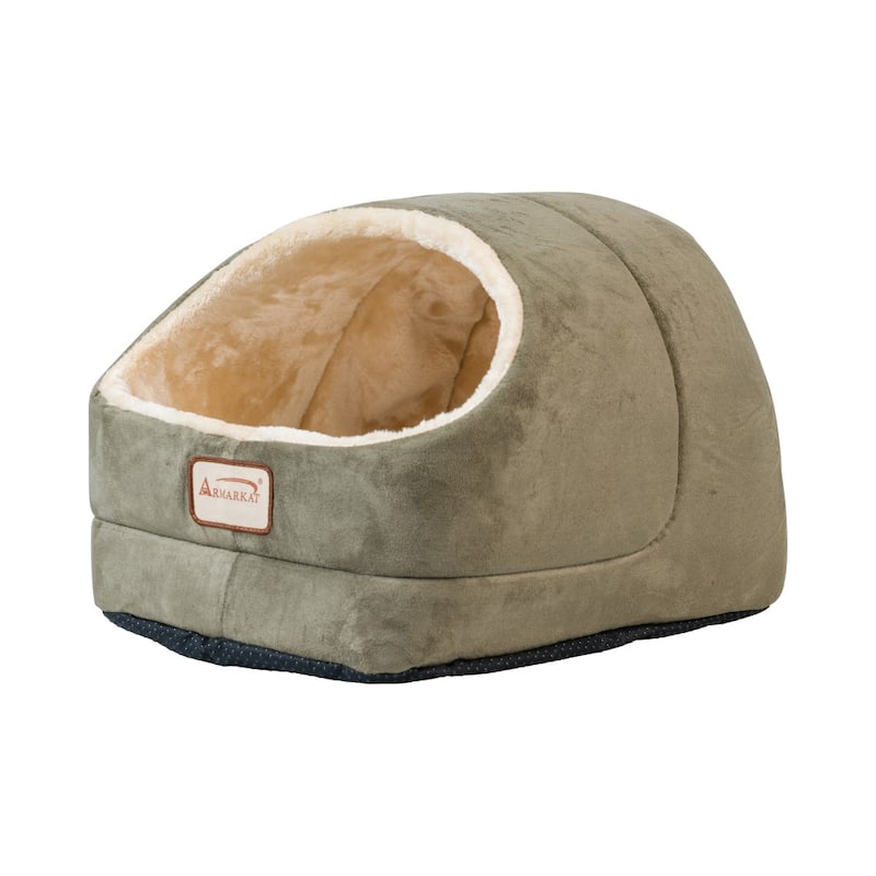 faux suede Cat Bed and Cave - 18"L x 14"W x 12"H