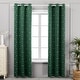 preview thumbnail 77 of 86, Deconovo Decorative Silver Diamond Curtains (2 Panel) 42x63 Inch-4PC - Dark Forest Green