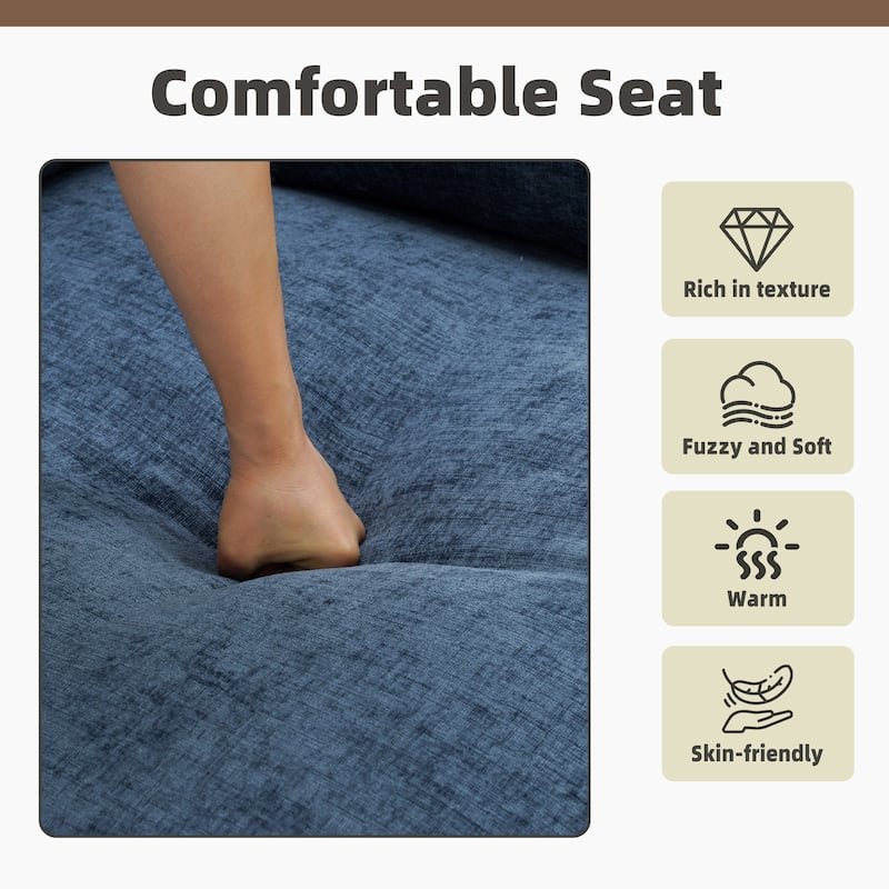 Double Layer Cushion Comfy Cloud Modular Sectional Sofa Couch Ottoman