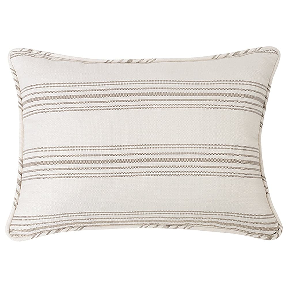 HiEnd Accents Prescott Stripe Piped Edge 2 Piece Pillow Sham Set