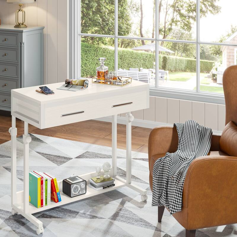 Mobile Portable Laptop Standing Desk with Drawers