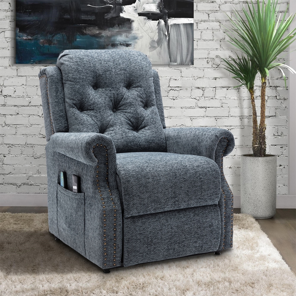 Magic Home Electric Power Lift Home Theater Light Gray Recliner