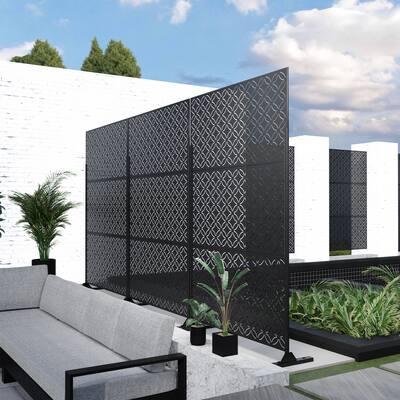 Palace Metal Privacy Screen Panel Free Standing - 76x47