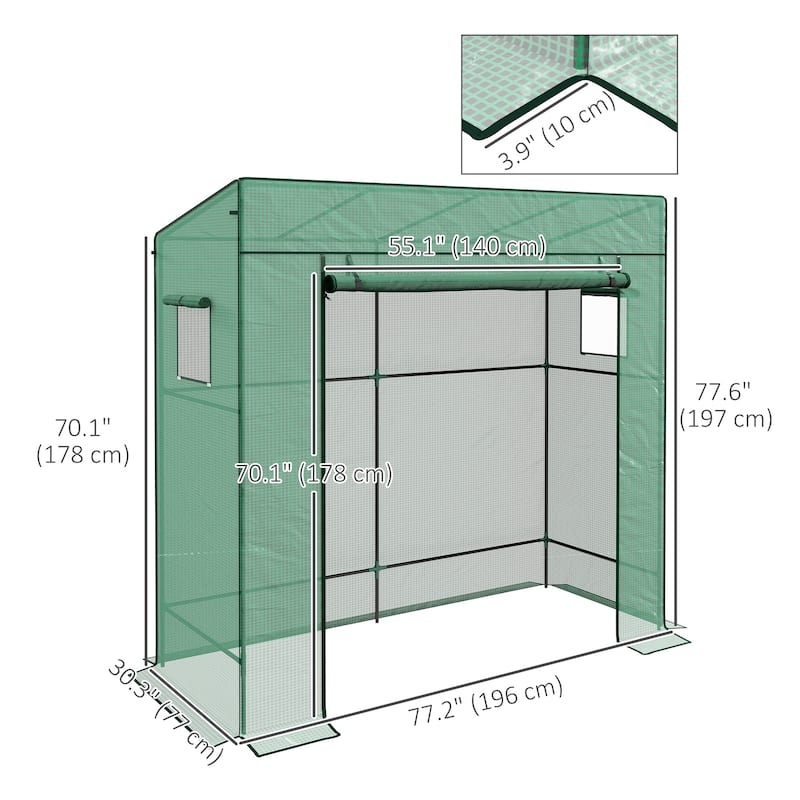 Tomato Greenhouse Reinforced PE Cover Walk-in Green House