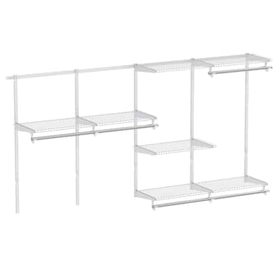 Costway 4-8 FT Wall-Mounted Closet Organizers and Storage System with - See Details