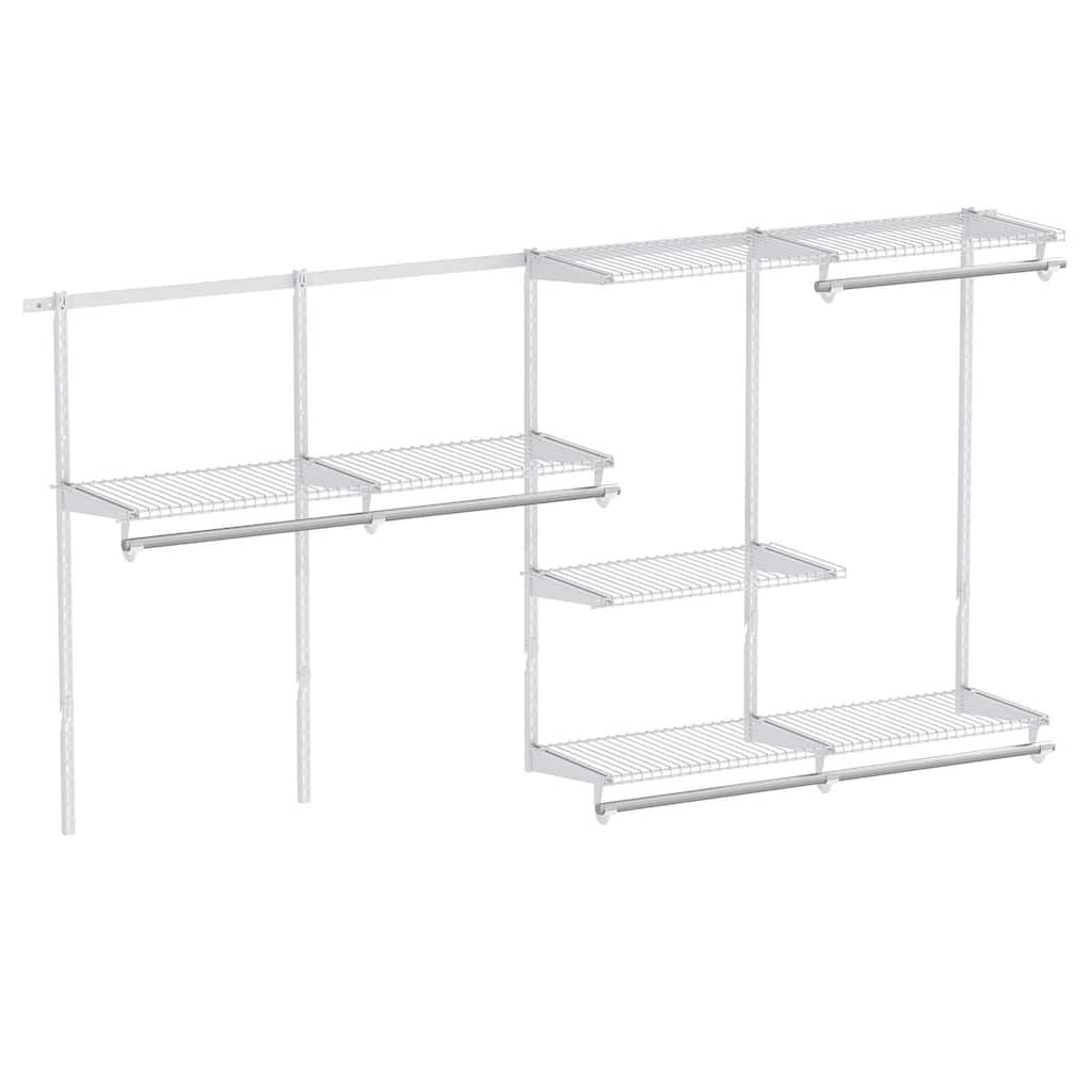 Costway 4-8 FT Wall-Mounted Closet Organizers and Storage System with - See Details