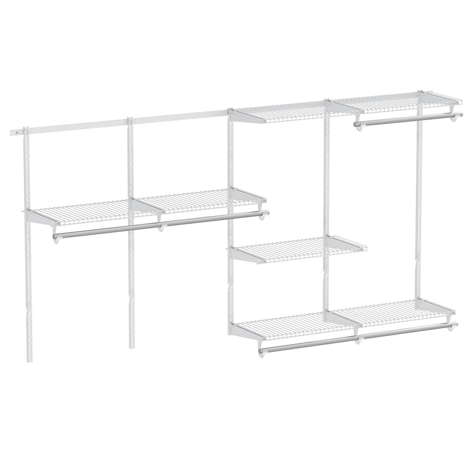 Costway 4-8 FT Wall-Mounted Closet Organizers and Storage System with - See Details