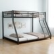 preview thumbnail 9 of 18, Twin over Full Metal Bunk Bed with Safety Guardrail