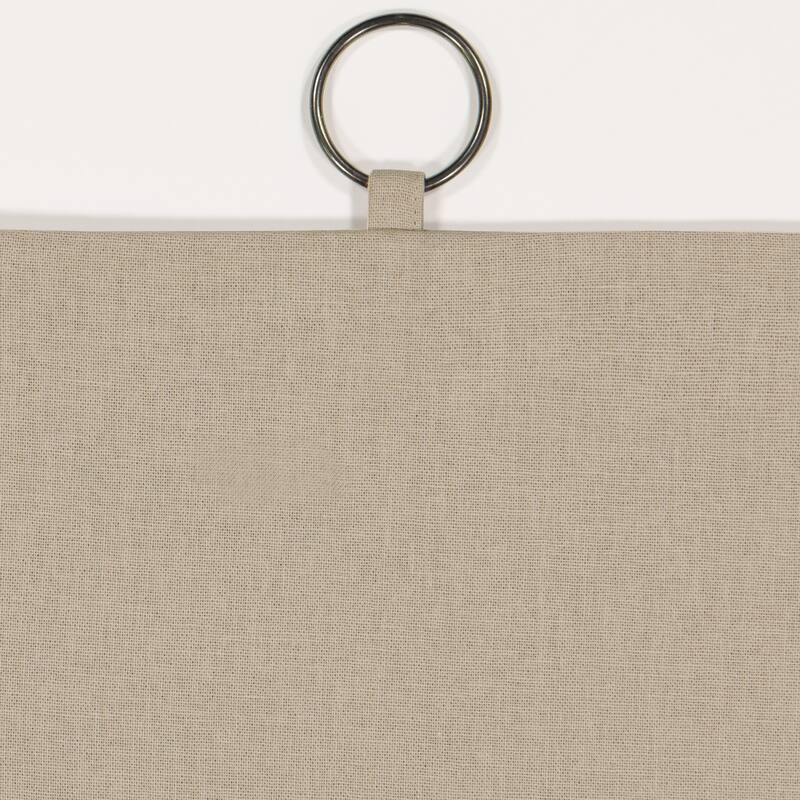 Mercantile Drop Cloth Tier Curtain Panel Pair with Valance, Light Filtering Ring and Tab Top, 36x30