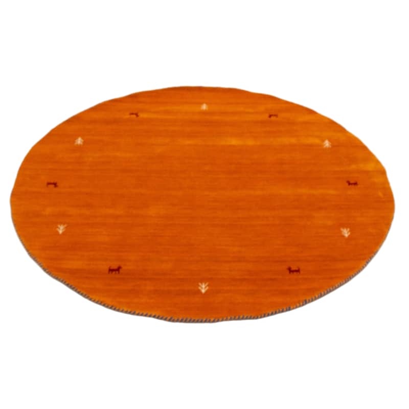 Kashkuli Gabbeh Orange Rug 5'0" x 5'0" - 5'0 x 5'0
