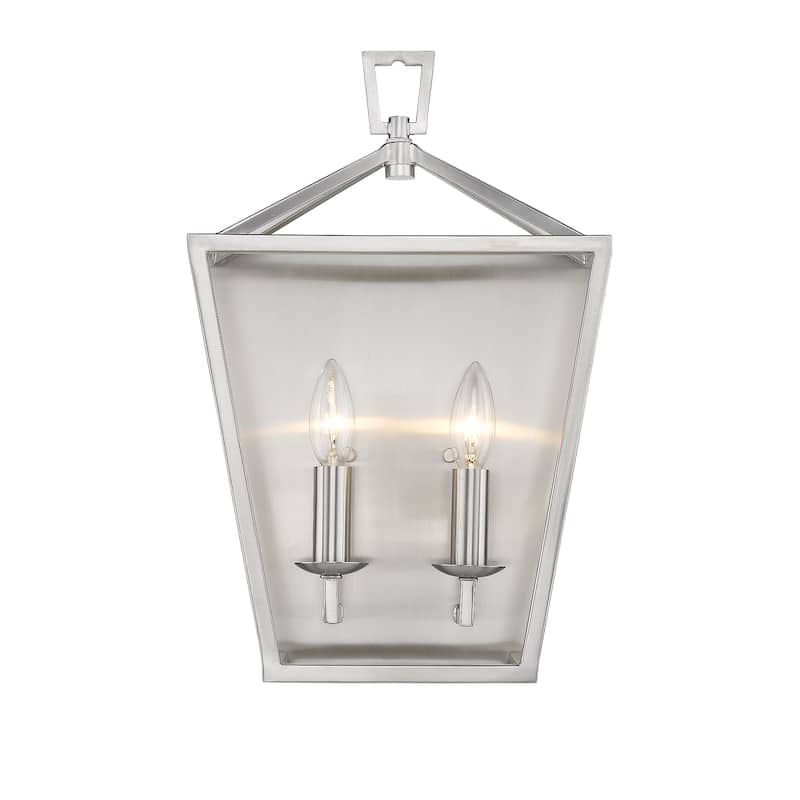 Lantern No Glass Traditional Wall Light Sconce in Nickel