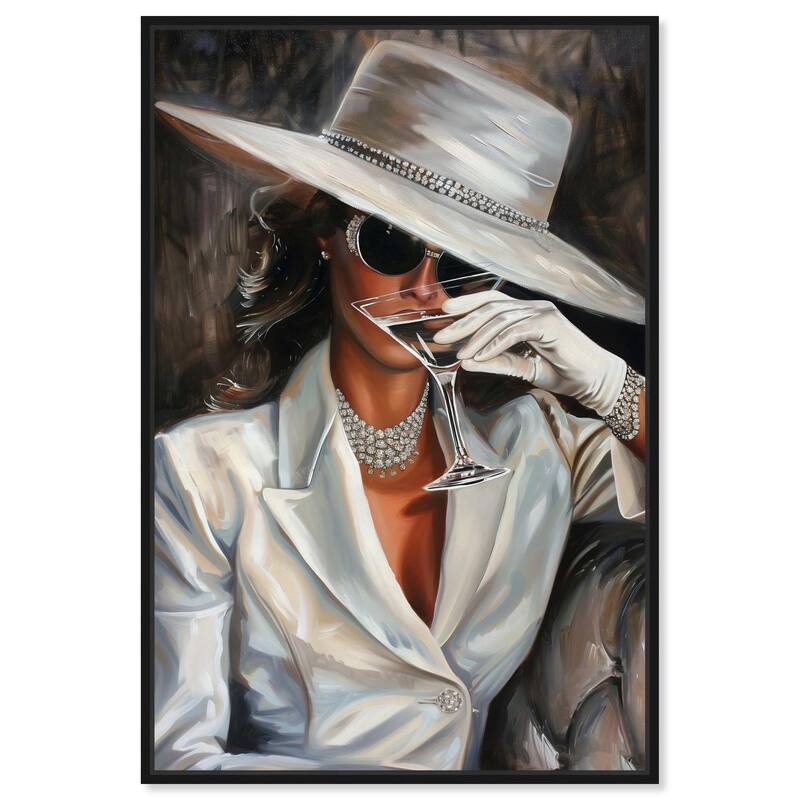 Time for a Martini Canvas by Art Remedy - Black - 16" x 24"