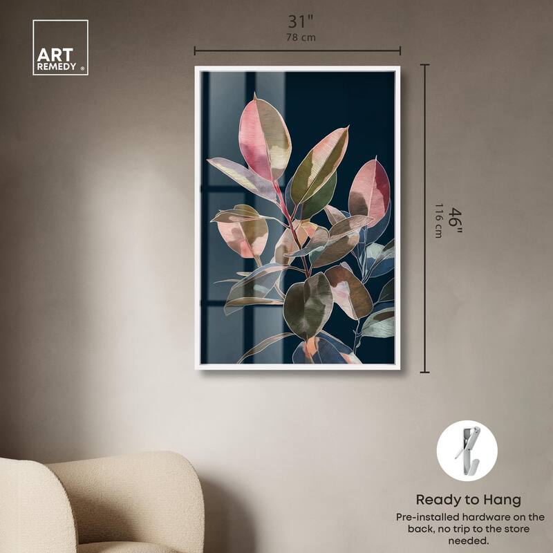 Fuchsia Frond I Shadowbox by Art Remedy