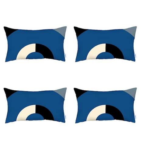 Boho-Chic Lumbar Decorative Printed Jacquard Pillow Covers 4 PCS