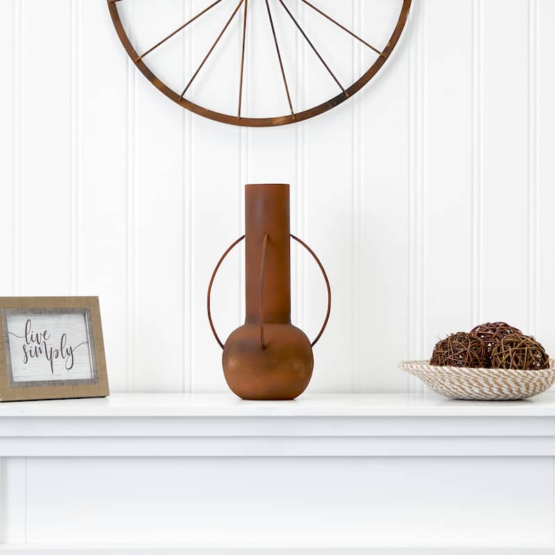 14" Contemporary Metal Vase