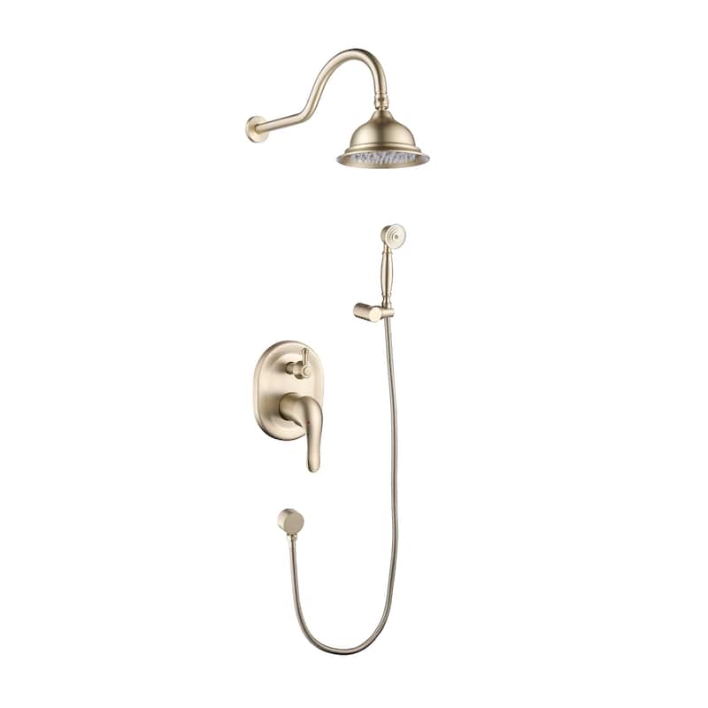 Vintage Style Bathroom Shower System With Rough-in Valve