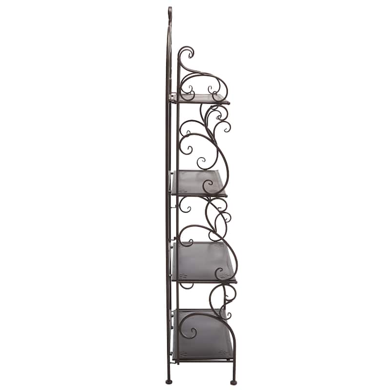 SAFAVIEH Outdoor Monserrat 4-Tier Shelf Unit - 66Wx25Dx13H