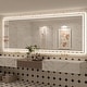 preview thumbnail 48 of 161, Large LED Bathroom mirror Tempered Glass Dimmable Anti-Fog Vanity Mirror 110x40