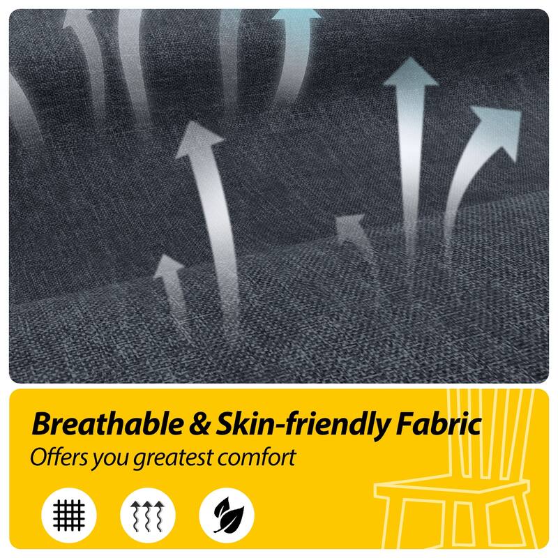 AAAAAcessories 17 in. X 16 in.Indoor Strap Non-slip Chair Cushion for Multi-scenario Setups (2 Pack) - N/A