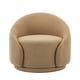 preview thumbnail 27 of 36, Velvet Boucle Upholstered Accent Chairs Swivel Barrel Chair (Set of 2) Boucle - Light Brown