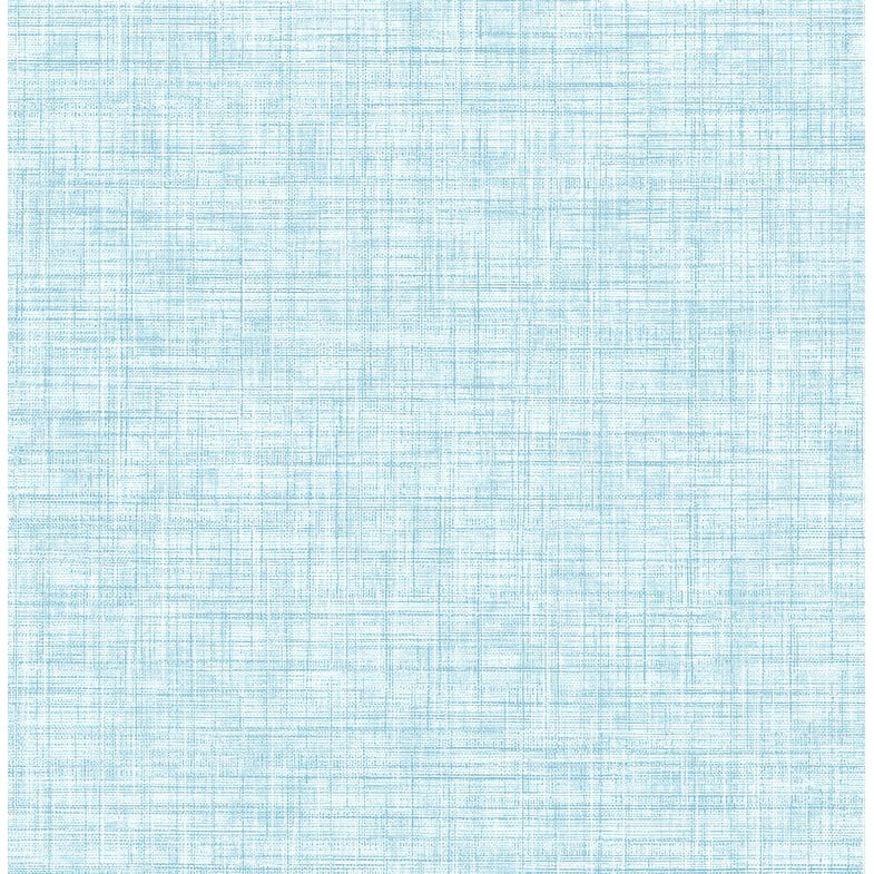 Brewster Tuckernuck Aqua Linen Wallpaper - 20.5in x 396in x 0.025in