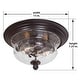 preview thumbnail 6 of 4, The Great Outdoors 2 Light Flush Mount Ceiling Fixture from the