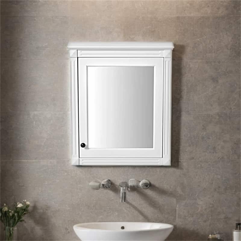 Wall Mounted Bathroom Storage Cabinet with Mirror and Adjustable Shelf