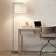 preview thumbnail 8 of 46, Brightech Montage Modern 60 in. Contemporary Arc LED Color Adjusting Floor Lamp with White Fabric Drum Shade