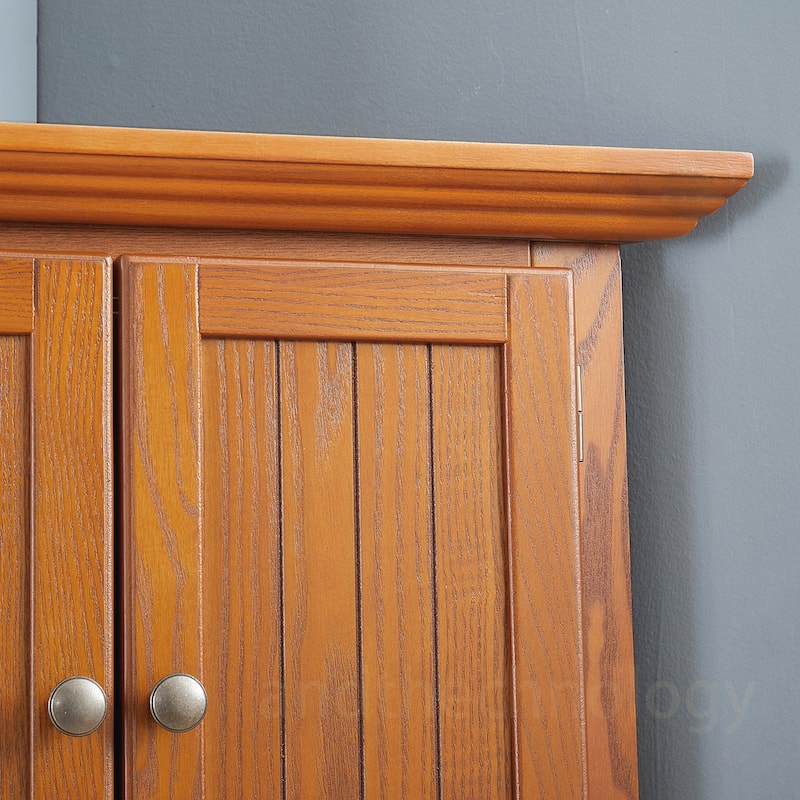 4-Tier Corner Tall Storage Cabinet