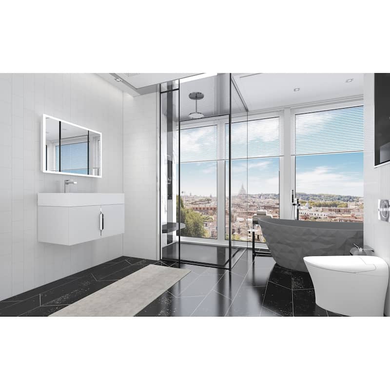 Amazon 30" Wall Mounted Bathroom Left Basin Vanity Set w/ White Top