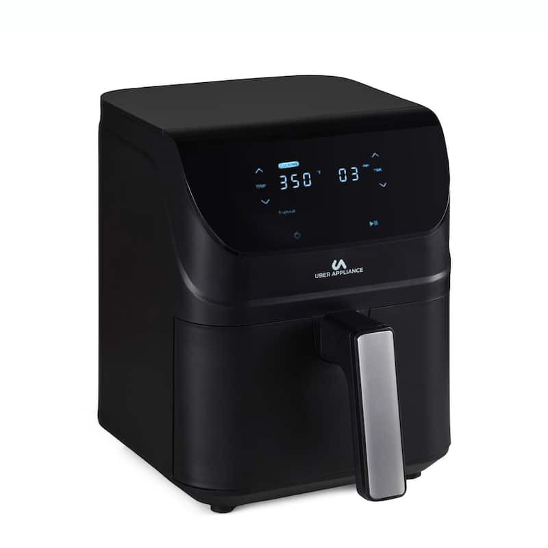 Uber Appliance Air fryer XL Deluxe - 5Qt Digital Display - Ceramic Non stick Non Toxic - 5 Quart