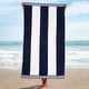 preview thumbnail 29 of 62, Cabana Stripe Oversized Cotton Beach Towel by Superior Blue