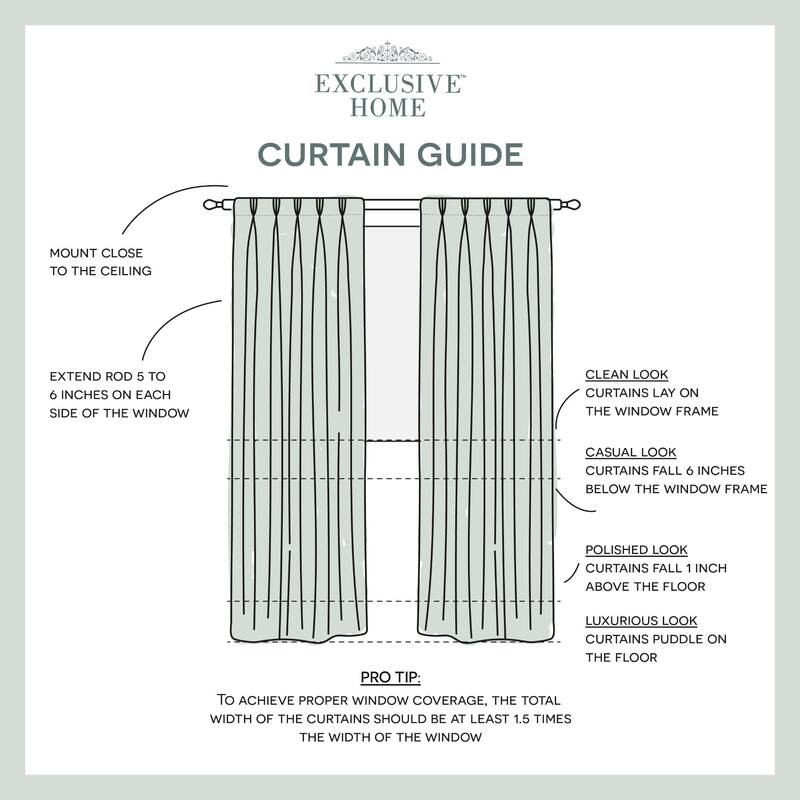 ATI Home Velvet Heavyweight Pinch Pleat Top Curtain Panel Pair