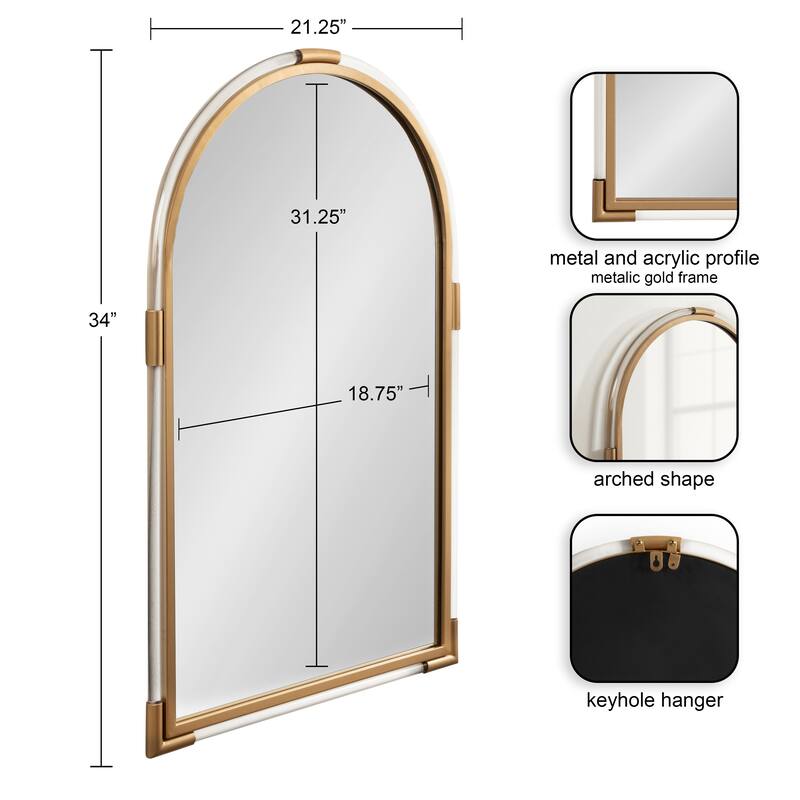 Kate and Laurel Arceo Arched Wall Mirror