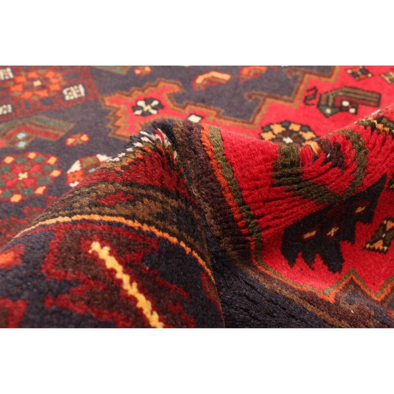 ECARPETGALLERY Hand-knotted Andelz Navy Wool Rug - 4'2 x 6'4