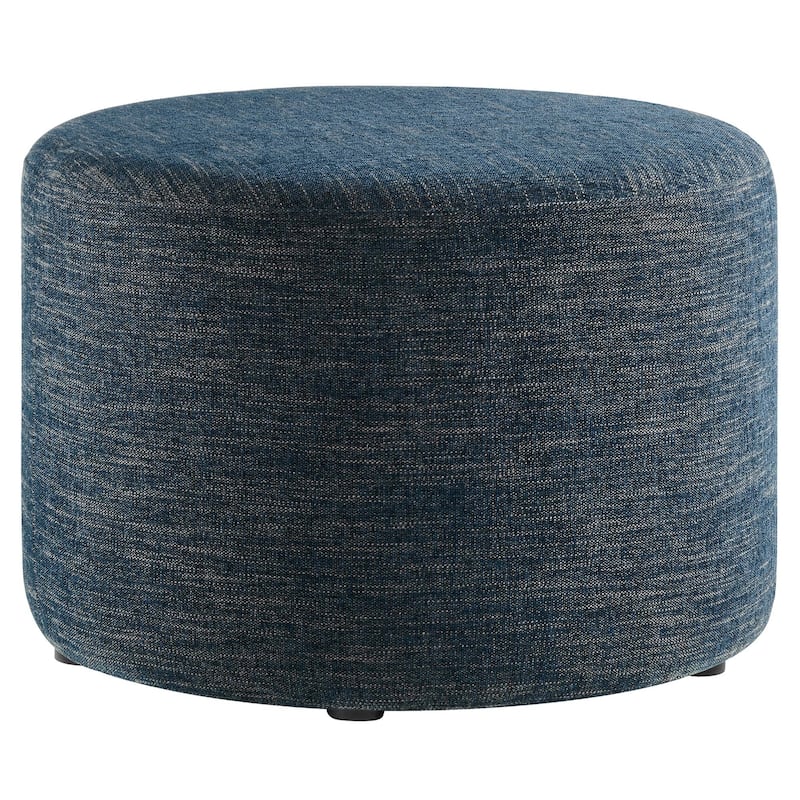 Callum 16"/23"/29"/38" Round Woven Heathered Fabric Upholstered Ottoman