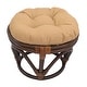 preview thumbnail 11 of 17, Bali 18-inch Footstool with Solid Outdoor Cushion sandstone