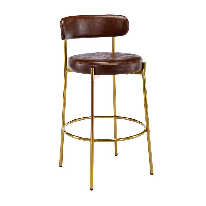 Counter Height Bar Stools Set of 2 Modern Armless Chairs