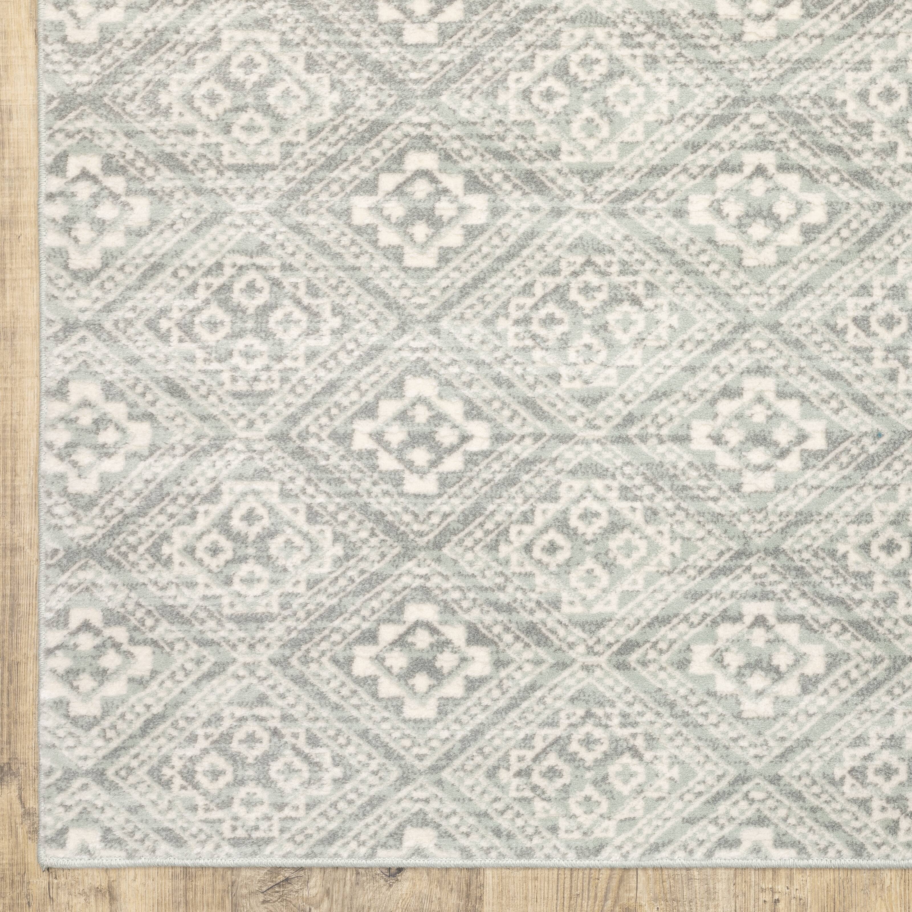 Style Haven Cosette Diamond Trellis HighLow Pile Area Rug Bed Bath