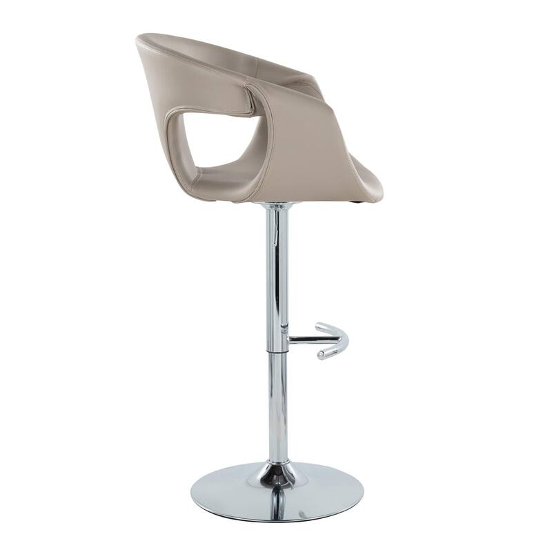 Porch & Den Saurya Adjustable Bar Stool with Rounded T Footrest (Set of 2)