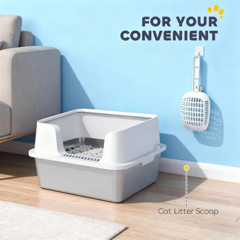 Stainless Steel Litter Box with High Side