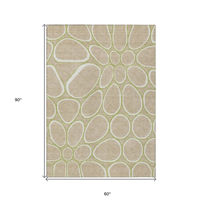 HomeRoots Abstract Transitional Rectangle Outdoor Rug
