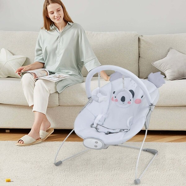Costway Portable Baby Bouncer Vibration Infant Rocker Seat with