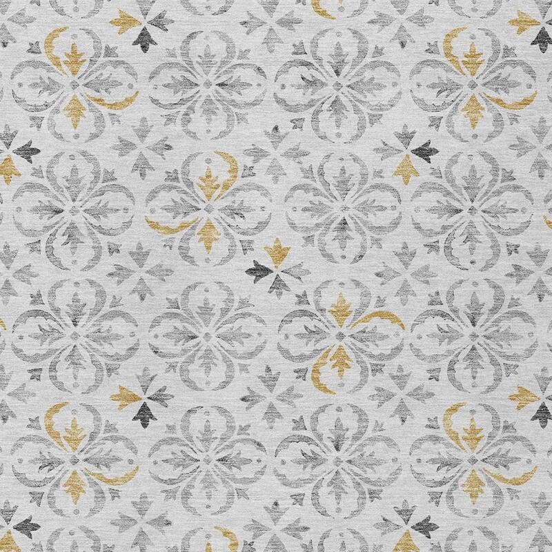 HomeRoots Floral Transitional Rectangle Outdoor Rug