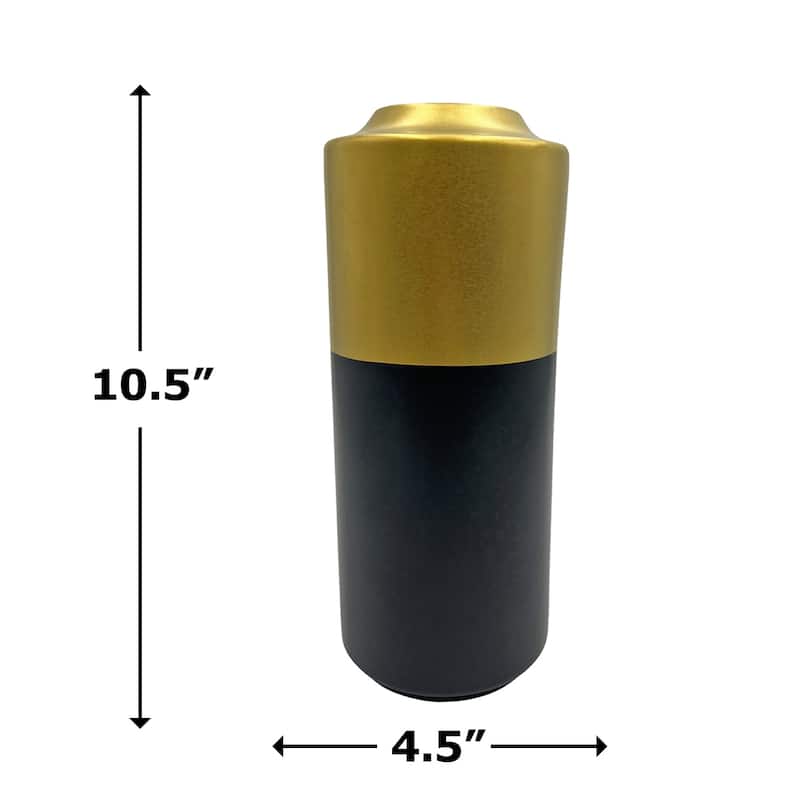 Black and Gold Modern Ceramic Vase